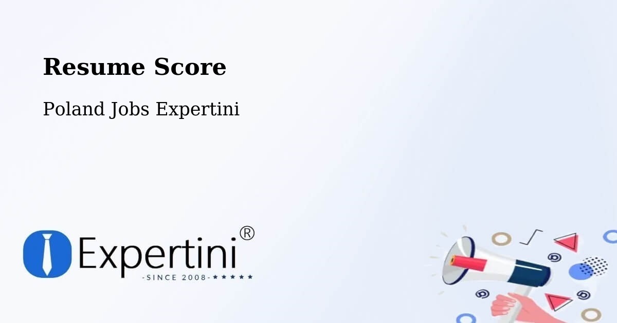 Resume Score & Job Description Match Tool – Sierpc - Poland Jobs Expertini